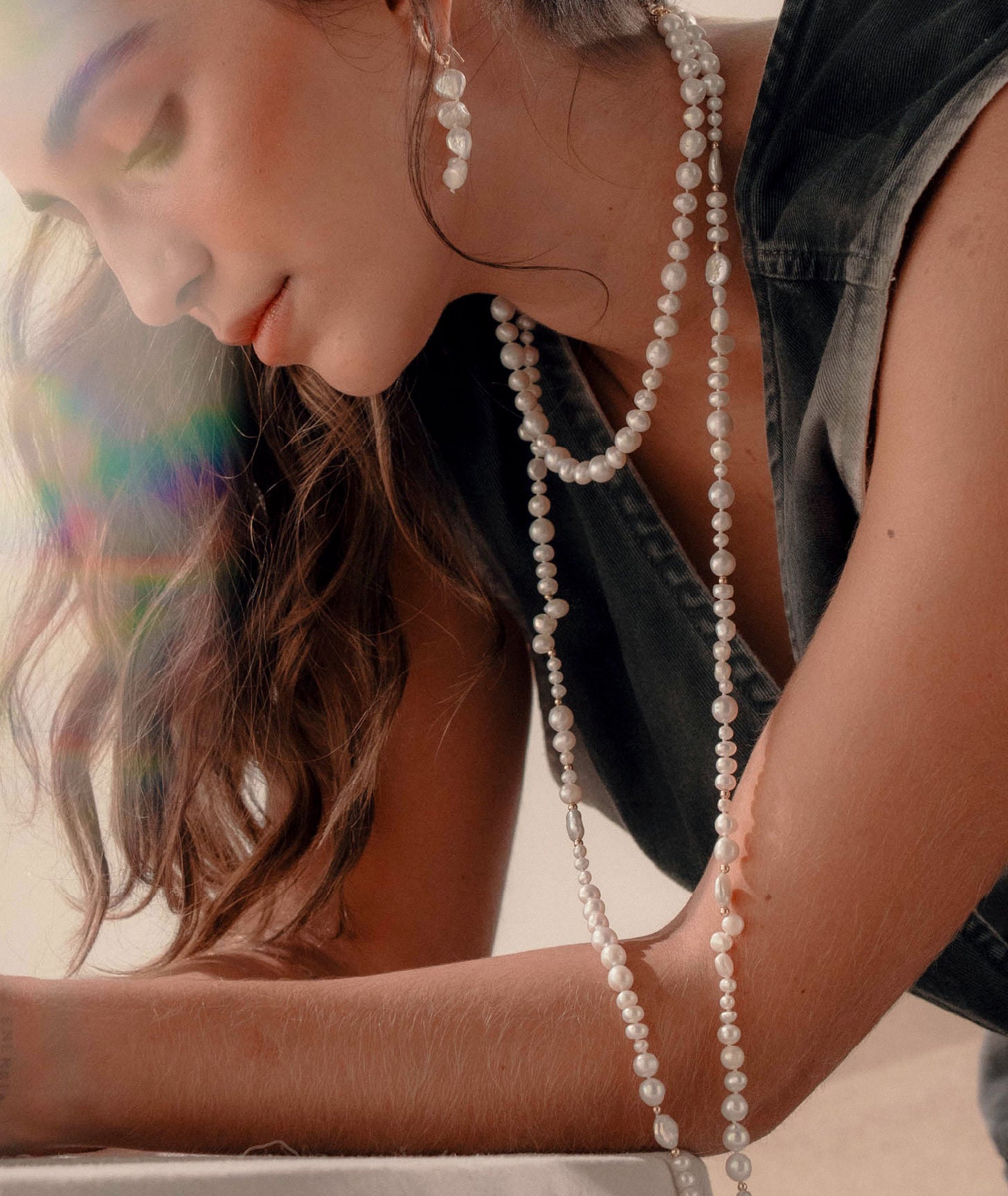 Collar Perlas Amorfas 