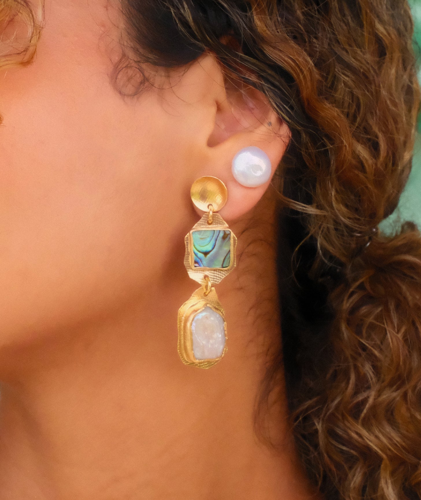 GREEN PEARL EARRINGS LIMITED EDITION