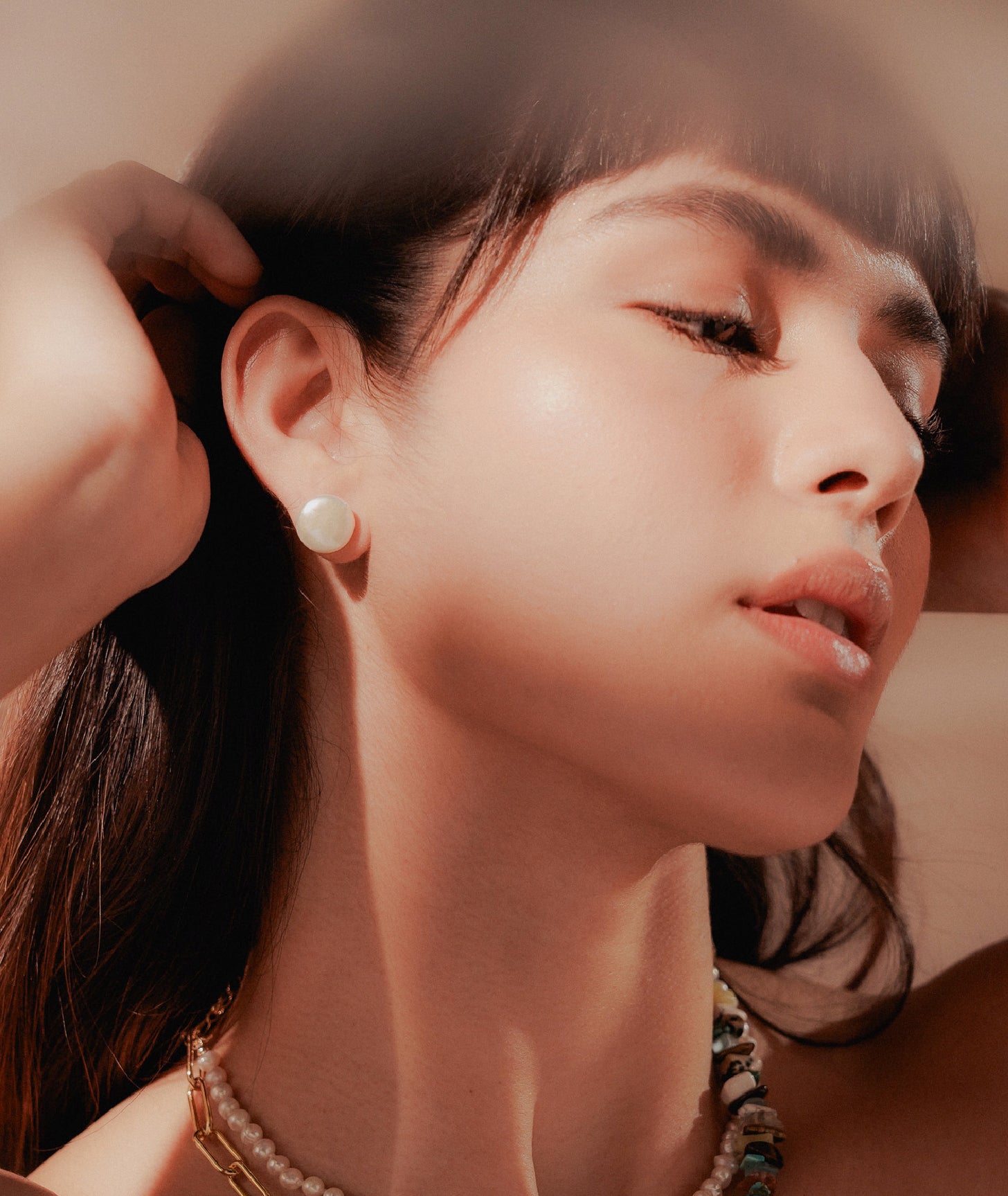 White Pearl Earrings